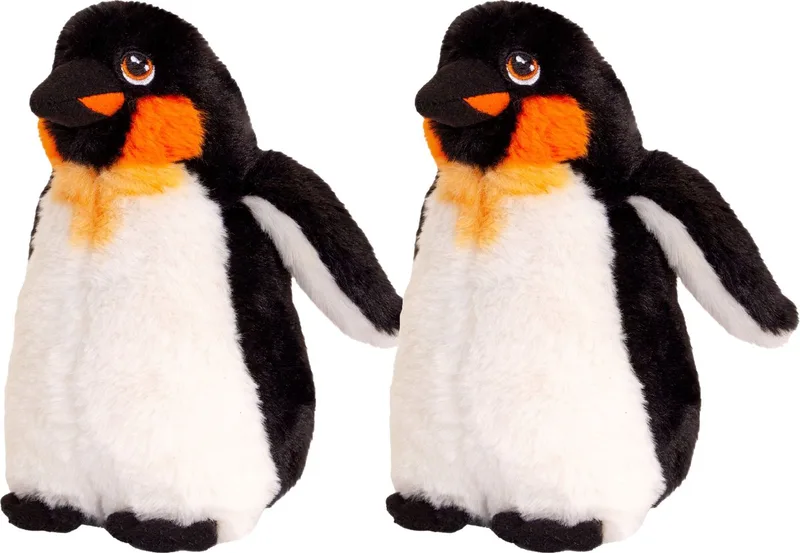 pluche keizers pinguin knuffeldier - 2x - wit/zwart - staand - 20 cm - Pooldieren van Keel Toys in Meerkleurig – productfoto