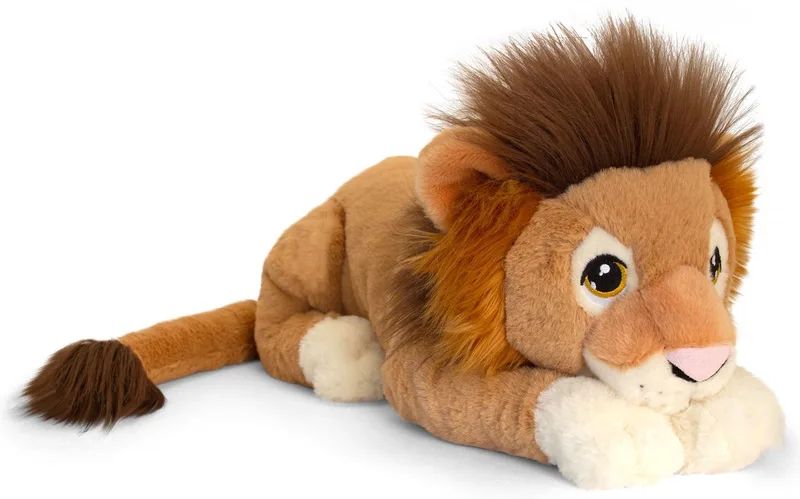 Pluche knuffel dier leeuw - 45 cm - Knuffelbeesten leeuwen - speelgoed fra Keel Toys i Flerfarvet – produktbillede