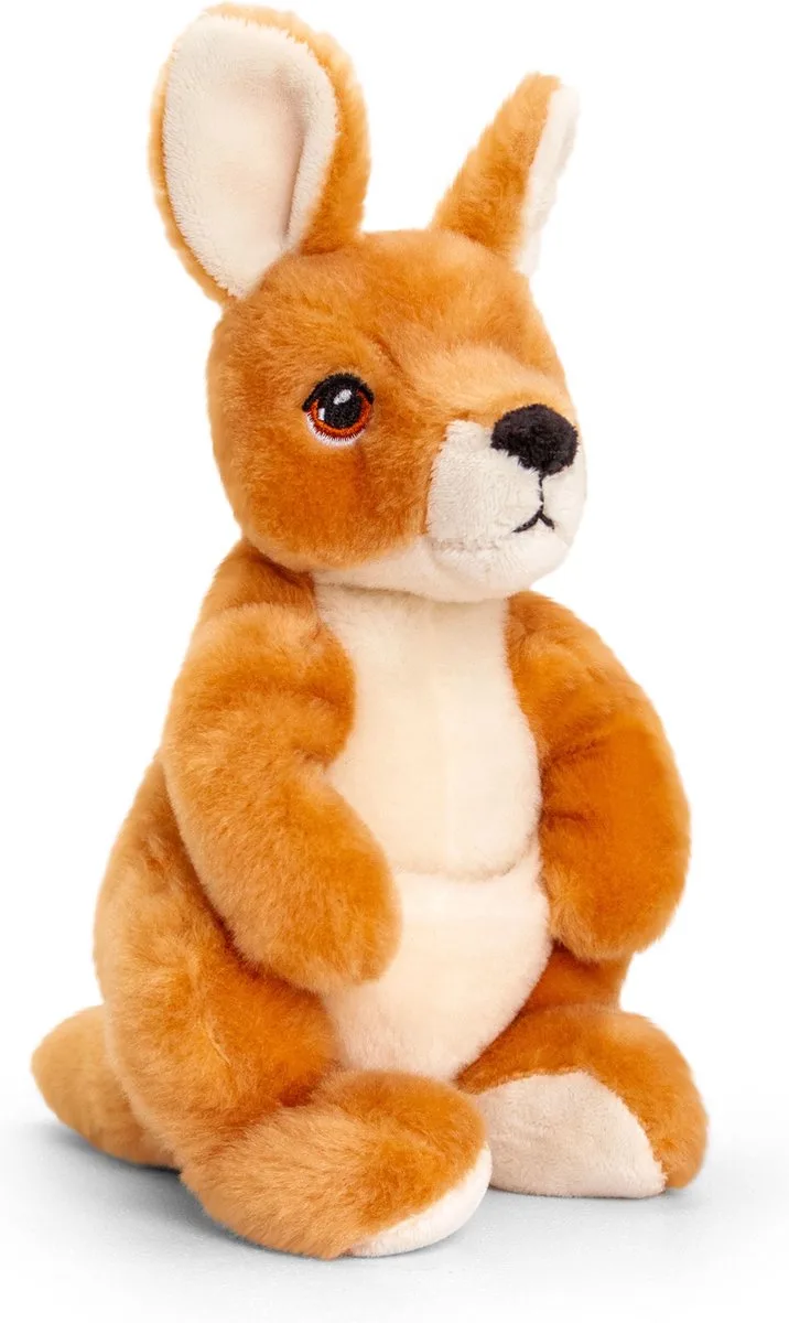 Pluche knuffel dieren wallaby kangoeroe 27 cm - Knuffelbeesten speelgoed van Keel Toys in Meerkleurig – productfoto