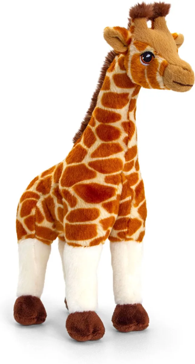 pluche knuffel giraffe - 30 cm - dieren knuffels - speelgoed - gevlekt van Keel Toys in Meerkleurig – productfoto