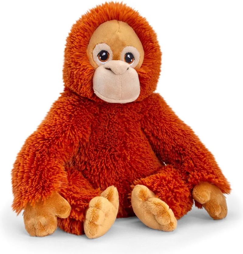 Pluche knuffel Orang Oetan aap/apen - 25 cm - Dieren knuffelbeesten - Apen van Keel Toys in Meerkleurig – productfoto
