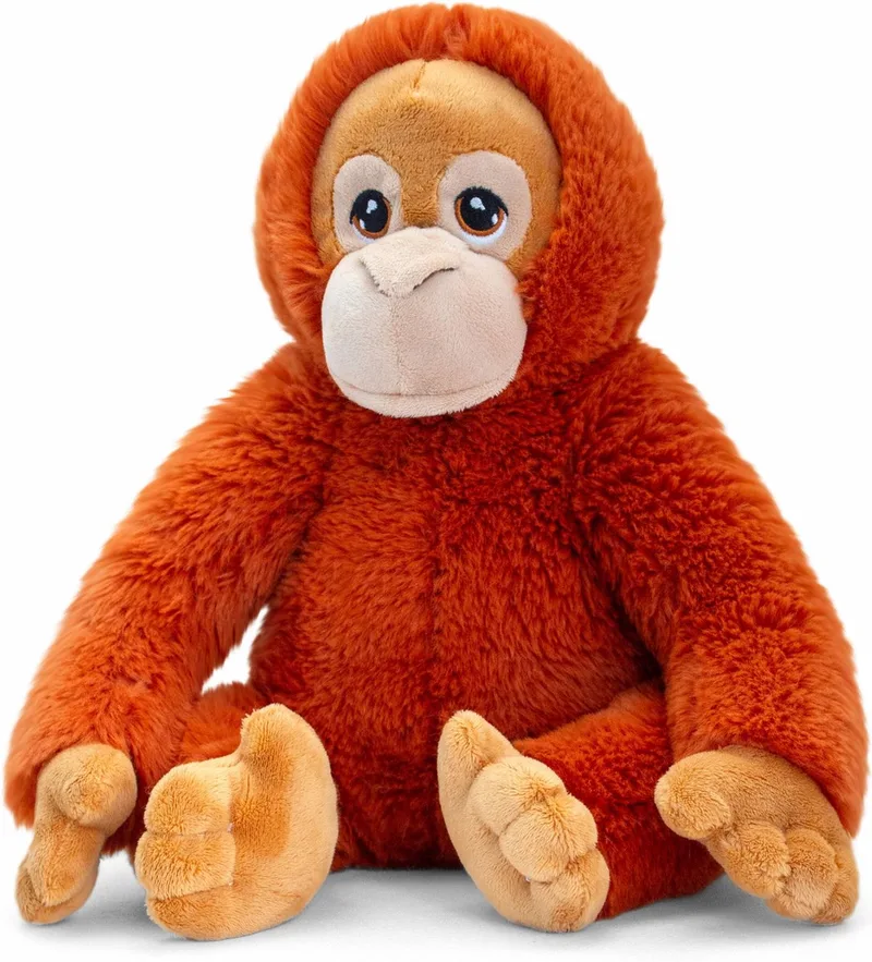 Pluche knuffel Orang Oetan aap/apen - 30 cm - Dieren knuffelbeesten van Keel Toys in Meerkleurig – productfoto