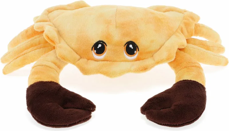 pluche krab knuffeldier - lopend - 25 cm - Zeedieren van Keel Toys in Lichtbruin – productfoto