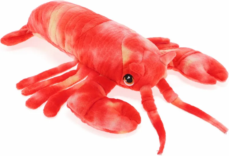 pluche kreeft knuffeldier - lopend - 25 cm - Zeedieren van Keel Toys in Rood – productfoto