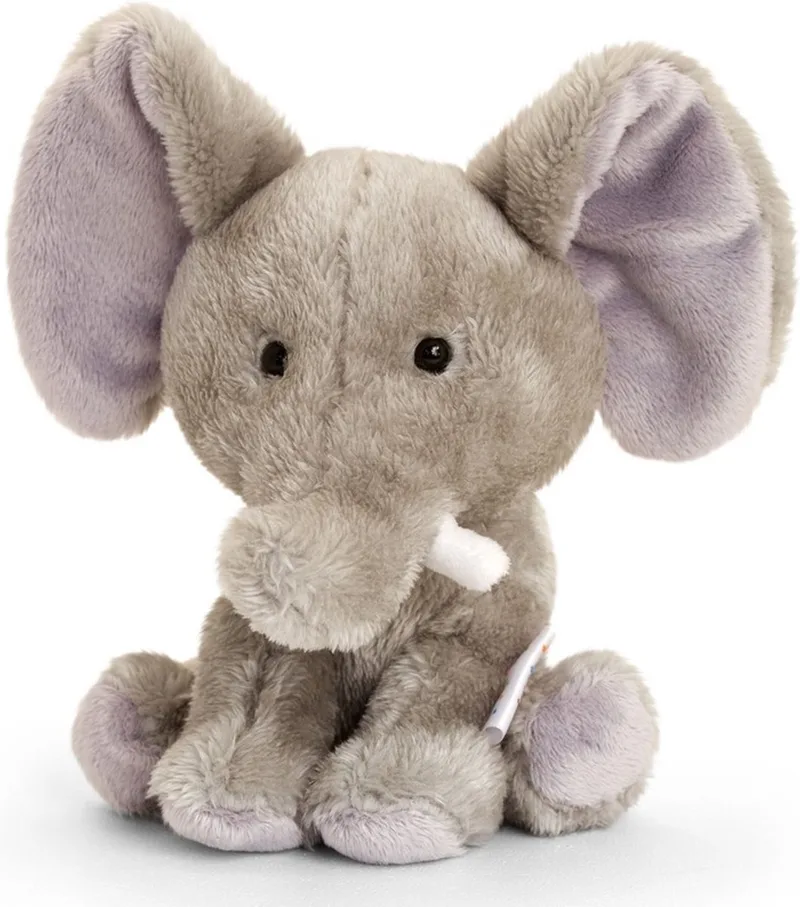 pluche olifant knuffel 14 cm - Dieren speelgoed olifanten knuffels by Keel Toys in Grey – product photo