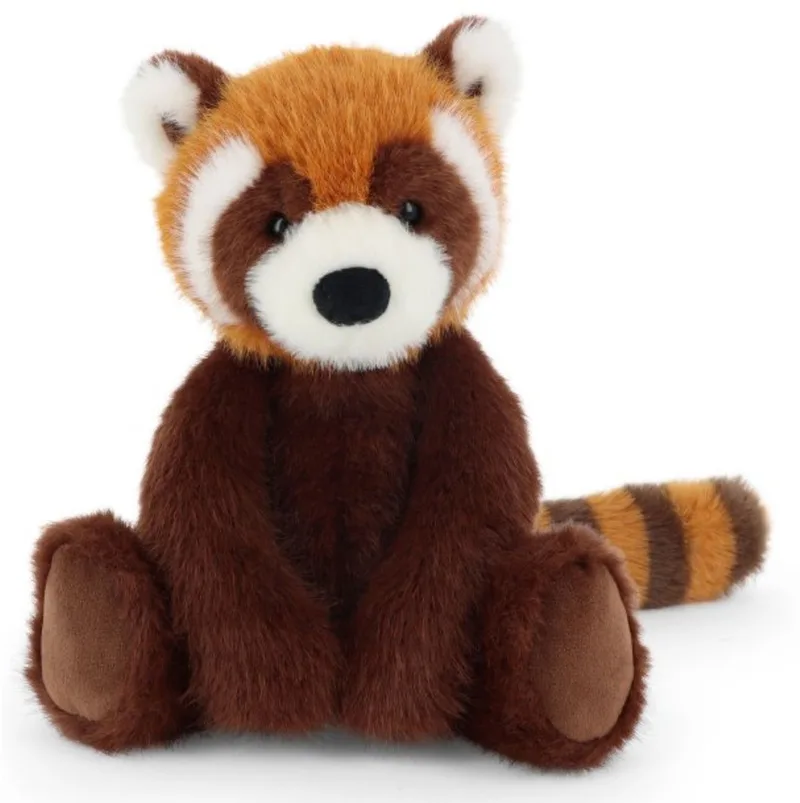 pluche Rode Panda - knuffeldier - zittend - 20 cm - knuffel Panda van Keel Toys in Rood – productfoto