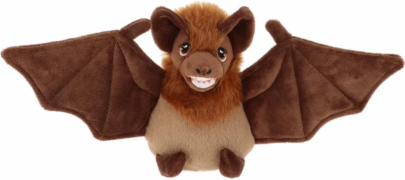 pluche vleermuis knuffeldier - vliegend - 15 cm van Keel Toys in Bruin – productfoto