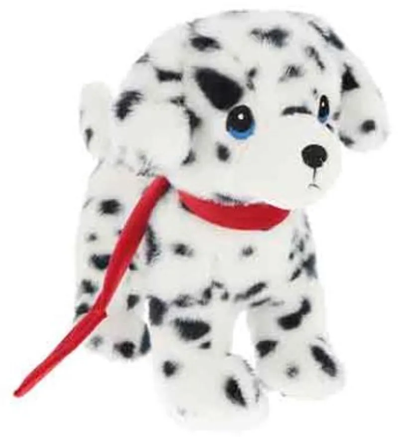 Puppy Love in lead Dalmatiër - 23 cm - Dieren knuffelbeesten van Keel Toys in Zwart, Wit stippen – productfoto