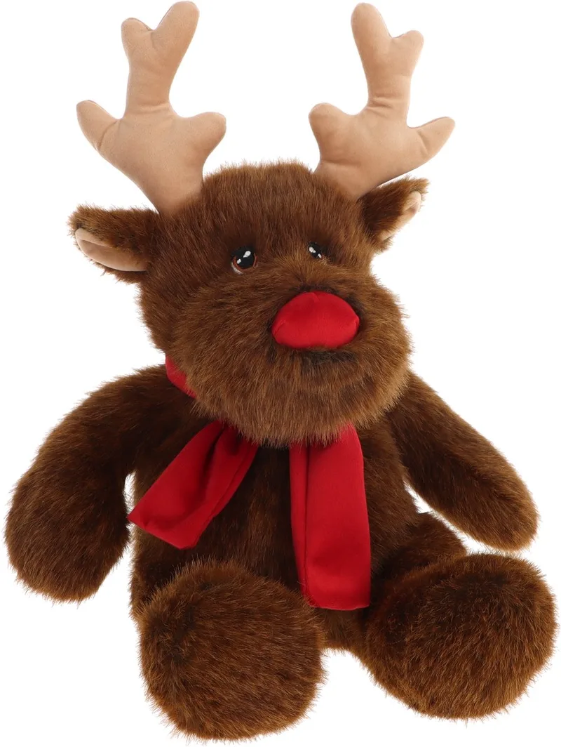 rendier - 25 cm - Dieren knuffels van Keel Toys in Bruin – productfoto