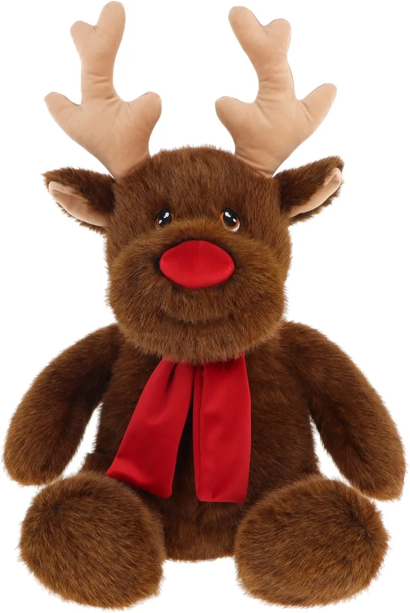 rendier - 35 cm - Dieren knuffels van Keel Toys in Bruin – productfoto