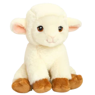 schaap - 19 cm - Dieren knuffelbeesten van Keel Toys in Beige – productfoto 2 van 2