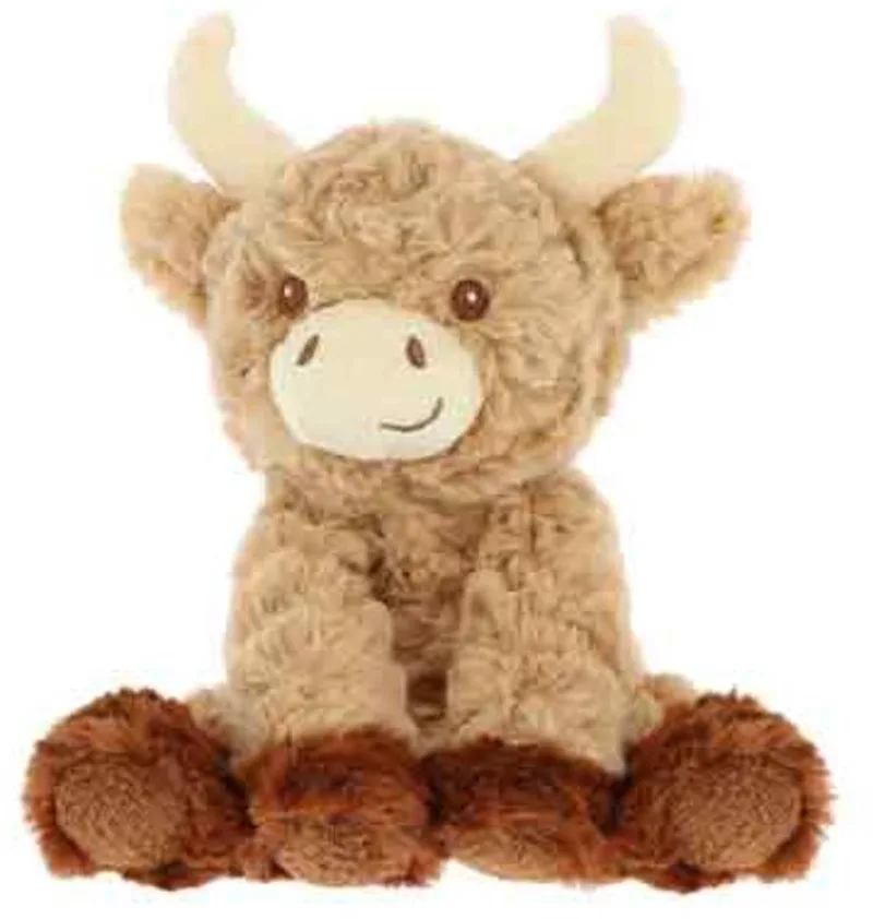 schotse hooglander koe - 15 cm - Dieren knuffelbeesten van Keel Toys in Beigen – productfoto
