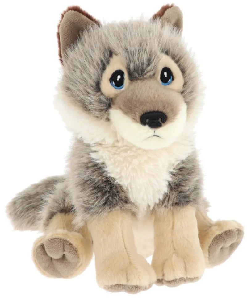 Wolf - 20 cm - Dieren knuffels van Keel Toys in Grijs – productfoto