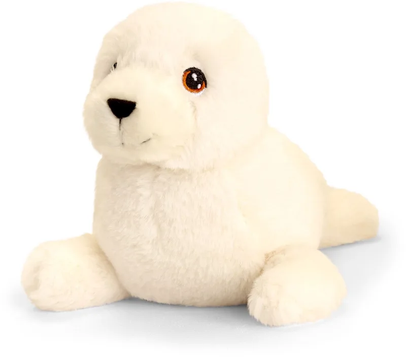 Zeehond - 25 cm - Dieren knuffelbeesten van Keel Toys in Wit – productfoto