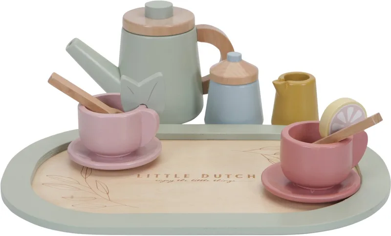 Houten Thee Servies - Speelgoedtheeservies von Little Dutch in Theesetje oud – Produktfoto