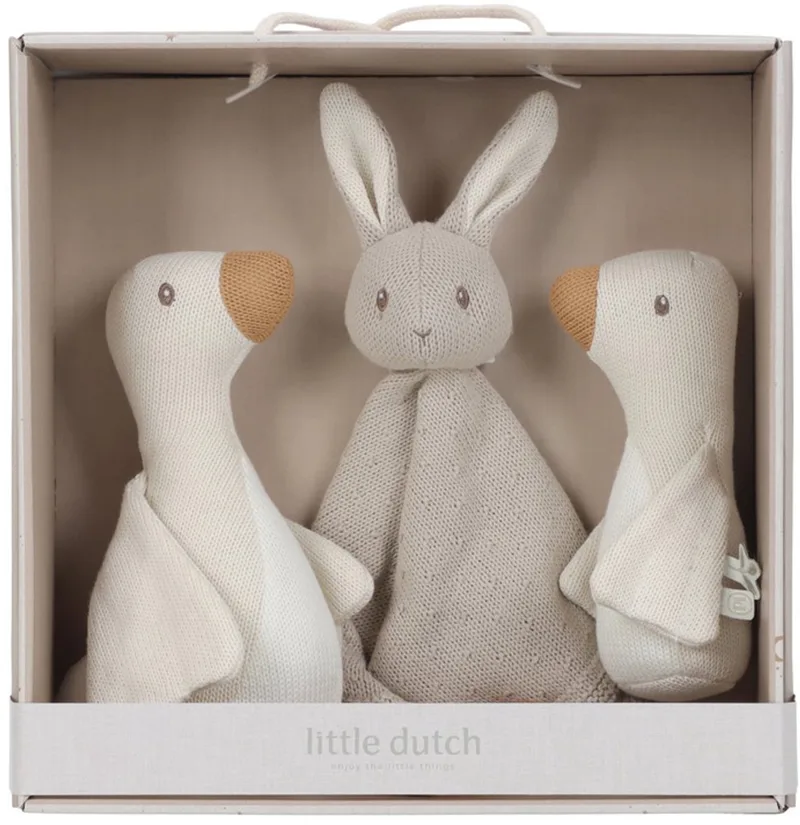 Newborn Naturals Gebreide Giftset de Little Dutch en Marron – photo du produit 1 sur 4