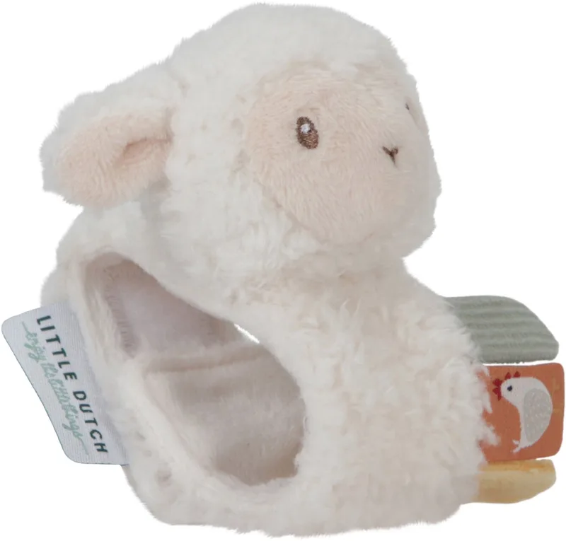 Polsrammelaar schaap - Little Farm van Little Dutch in Wit – productfoto