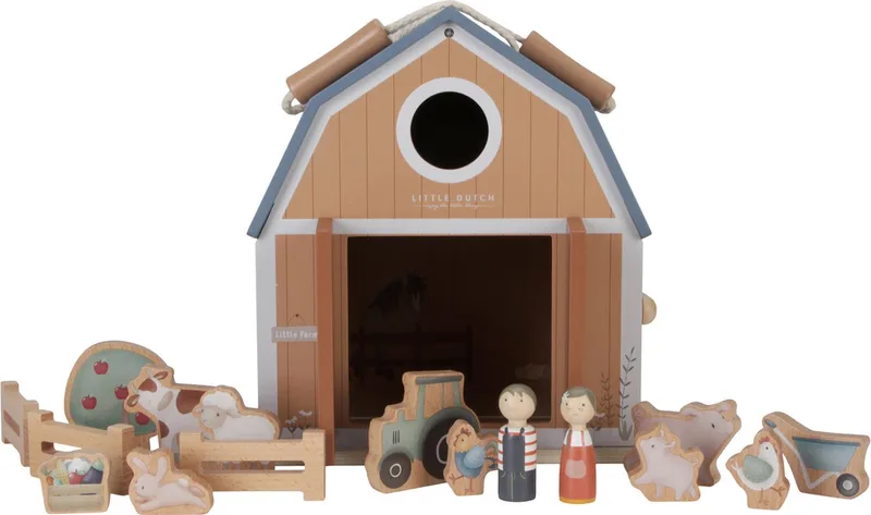 Poppenhuis Little Farm FSC - Little Farm fra Little Dutch i Brun – produktbillede