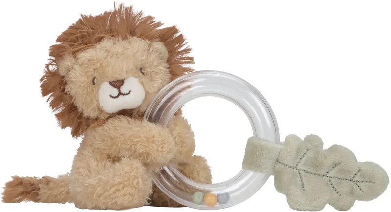Safari Friends Ringrammelaar Leeuw de Little Dutch en Jaune – photo du produit 1 sur 2