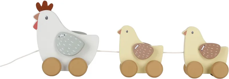 Trekdier kippen FSC - Little Farm von Little Dutch in Mehrfarbig – Produktfoto