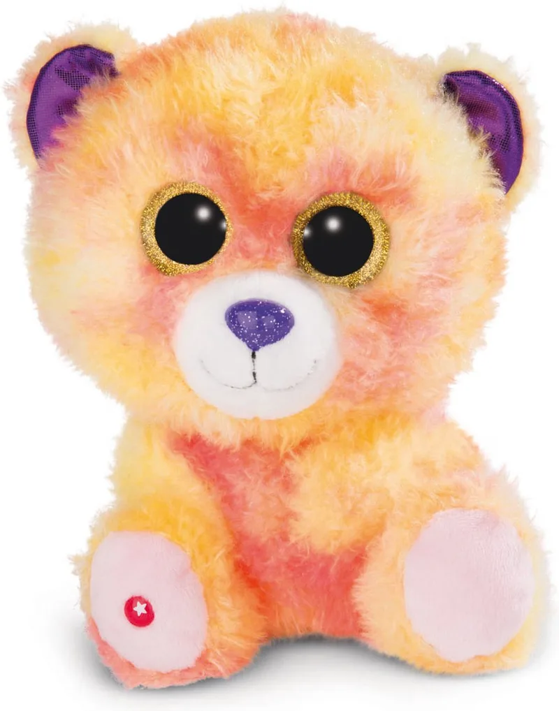Knuffelbeer Glubschis Junior 25 Cm Pluche Oranje/paars fra NICI i Orange – produktbillede