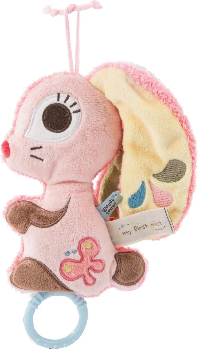 Muziekknuffel Hopsalie 2d Konijn 20 Cm Pluche fra NICI i Lyserød – produktbillede