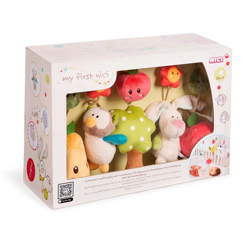 Mobile Musical Lapin Et Hibou Avec 5 Amovibles de NICI – photo du produit
