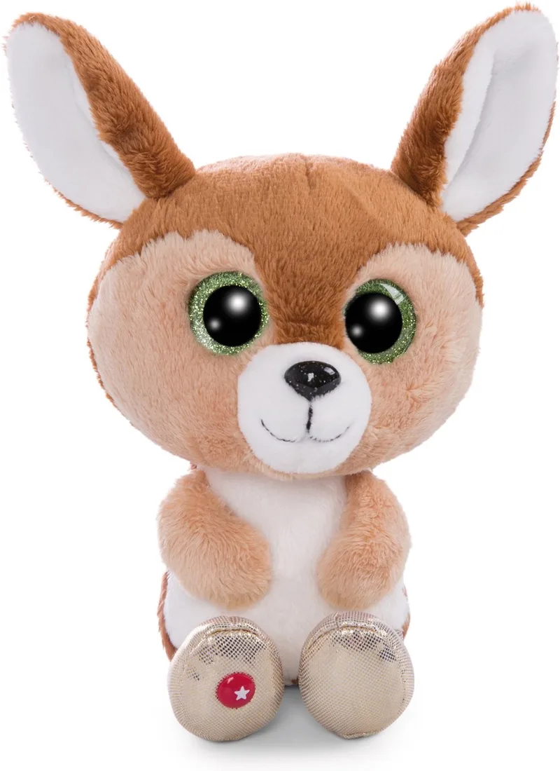 pluche knuffel reekalf Feena - Glubschis 15cm pluche speelgoed. by NICI in Brown, White – product photo