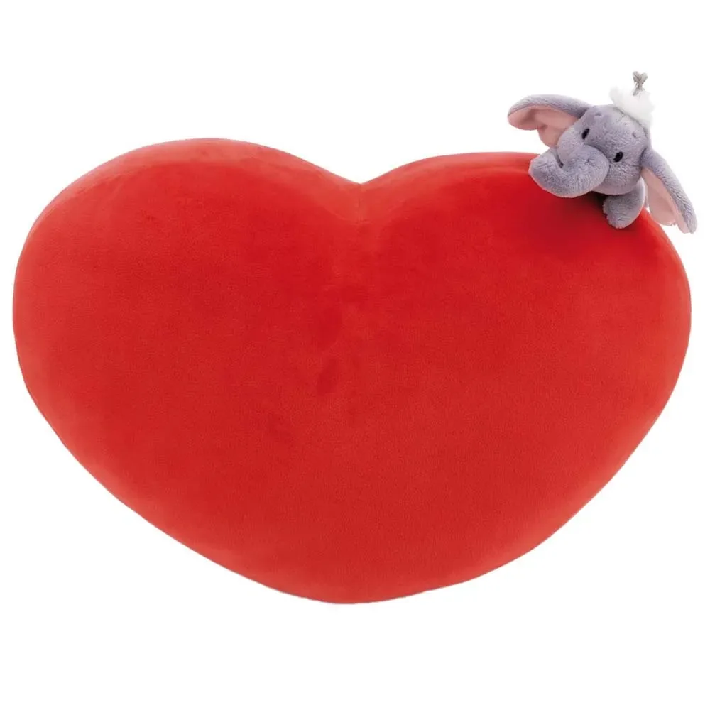 Coussin Éléphant Coeur Coussin 42x27 Cm 12 Cm de NICI – photo du produit