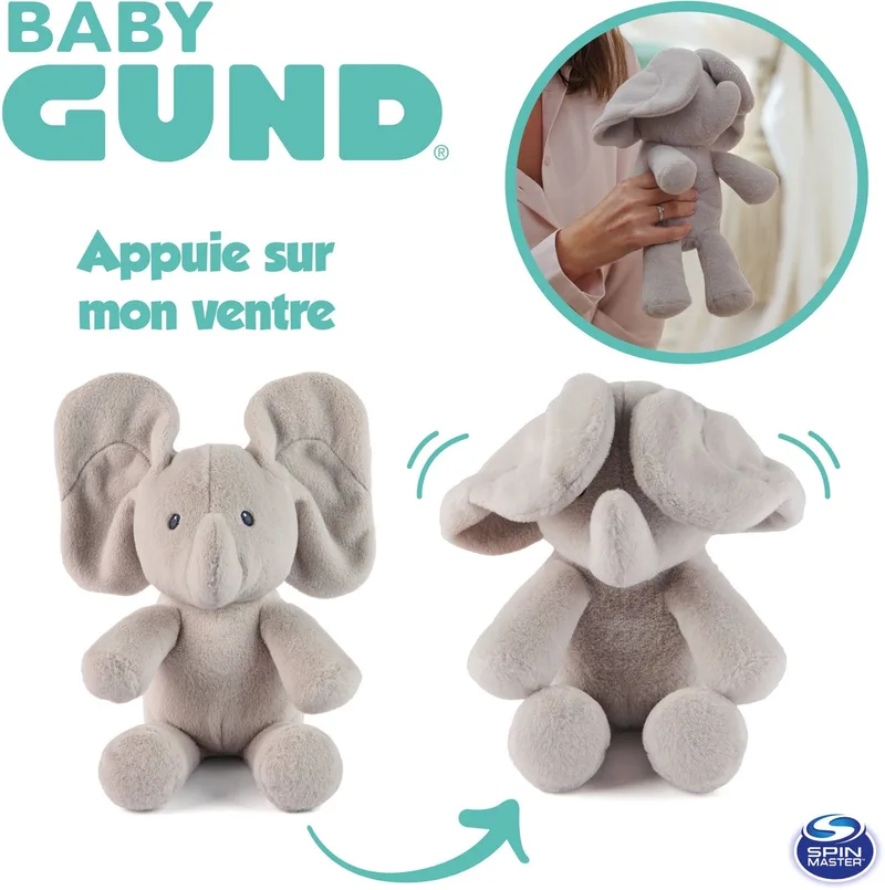 Knuffel Spin Master FLAPPY Grijs Pluche Olifant van Spin Master in Meerkleurig – productfoto