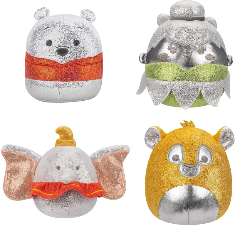 Disney 100th Anniversary 4Pack set2 - 5inch Squishmallow (Incl. Adoptiecertificaat) by Squishmallows in Simba, Tinkerbell, Dumbo en Winnie the Pooh – product photo