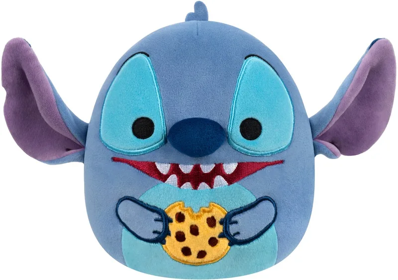 Disney - Stitch Eating Chocolate Chip Cookie - 25cm pluche van Squishmallows in Blauw – productfoto