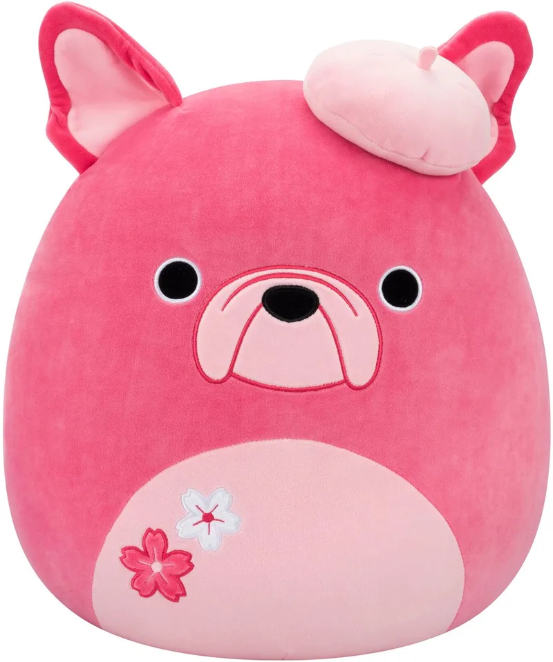 Elise - French Bulldog W/Sakura Flowers and Beret 40cm pluche by Squishmallows in Pink – product photo