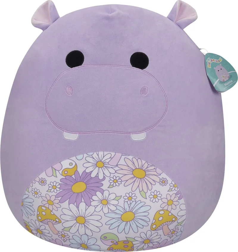 Hanna - Purple Hippo W/Floral Belly 50cm Plush by Squishmallows in Lavender – product photo