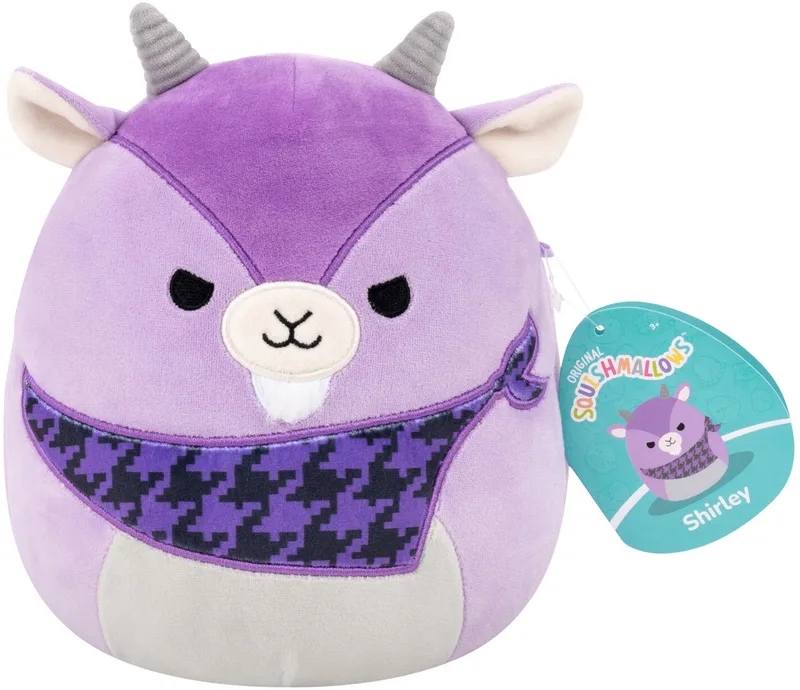 Little Plush 19cm Shirley - Purple Goat W/Bandana and Mischievous Eyes von Squishmallows in LichtPaars – Produktfoto