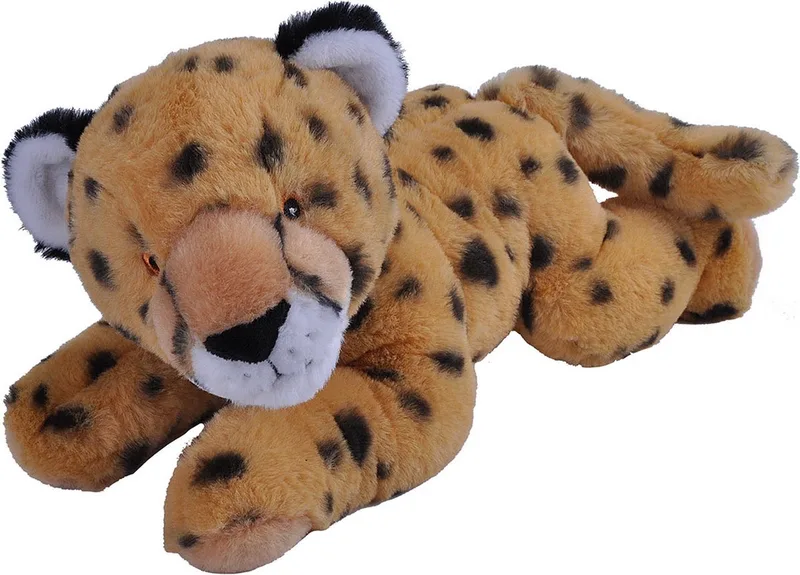 Eco-kins Jachtluipaard knuffel - 30 cm - pluche - Cheetah knuffeldier - gerecycled polyester van Wild Republic in Meerkleurig – productfoto