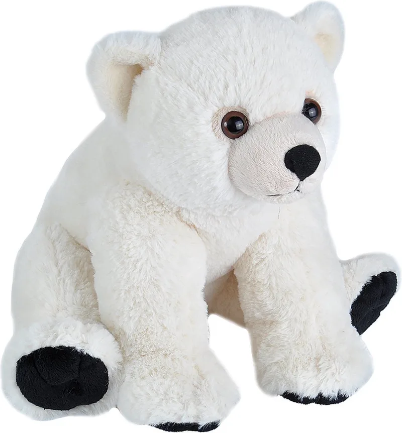 Ijsbeer knuffel 30 cm - zacht pluche - knuffeldier speelgoed - perfect cadeau van Wild Republic in Zwart, Wit – productfoto