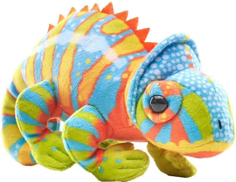 Kameleon knuffel - 13 cm - Pluche - reptielen - knuffeldieren - hagedissen van Wild Republic in Meerkleurig – productfoto