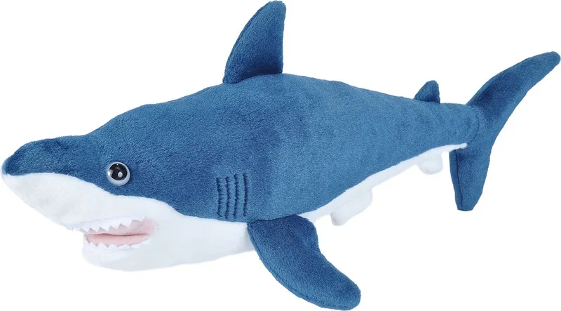 knuffel mako haai - Pluche - 30 cm - haaien/vissen - zeedieren - knuffeldieren van Wild Republic in Meerkleurig – productfoto