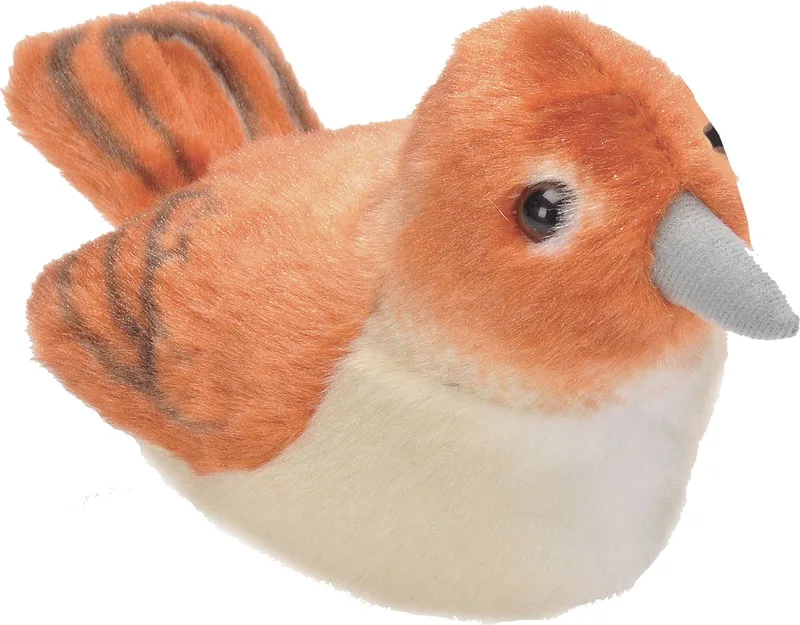Knuffel Nachtegaal Met Geluid 15 Cm Pluche Oranje von Wild Republic in Braun – Produktfoto