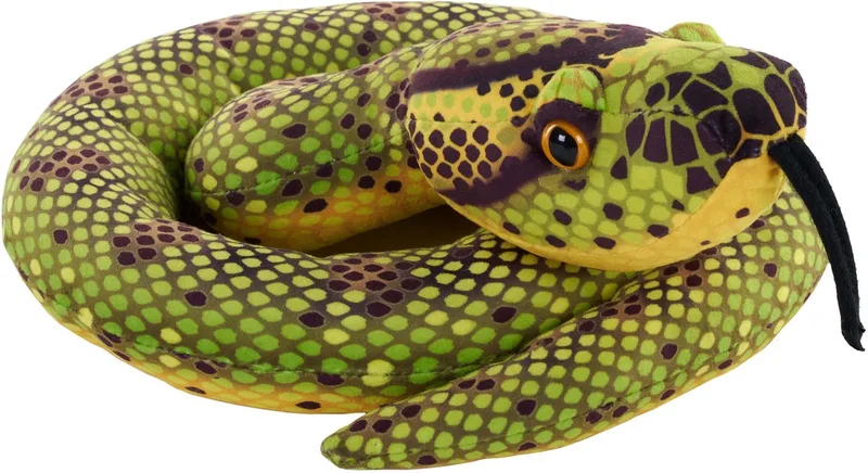 Pluche anaconda boomslang knuffel - groen - 91 cm - reptielen - dierenknuffel - slangen speelgoed von Wild Republic in Mosgroen – Produktfoto