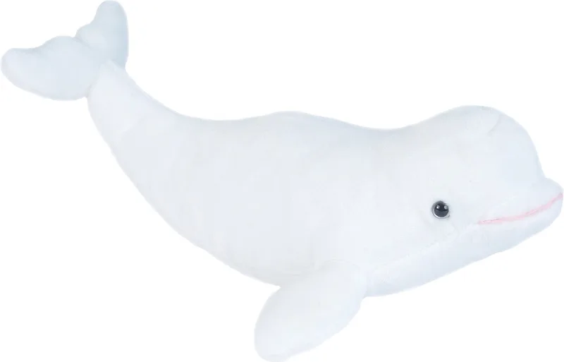 Pluche Beluga walvis knuffel - creme - 25 cm - Dieren knuffels - walvissen von Wild Republic in Weiß – Produktfoto