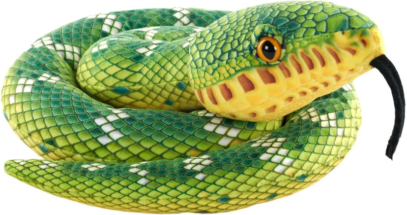 Pluche boa knuffel slang - 91 cm - boomslang - reptielen knuffeldieren van Wild Republic in Groen – productfoto