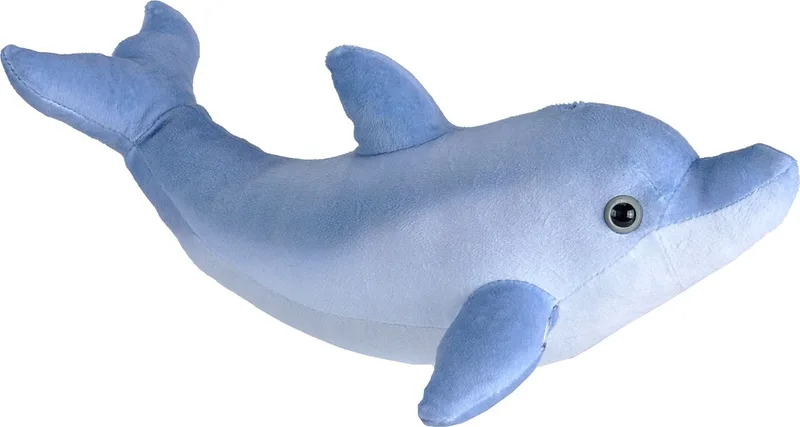 pluche dieren knuffel Dolfijn - blauw - 35 cm - Dolfijnen knuffels van Wild Republic in Meerkleurig – productfoto
