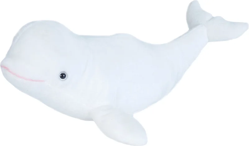 Pluche dieren knuffels Beluga walvis - 30 cm - Knuffeldieren speelgoed van Wild Republic in Wit – productfoto