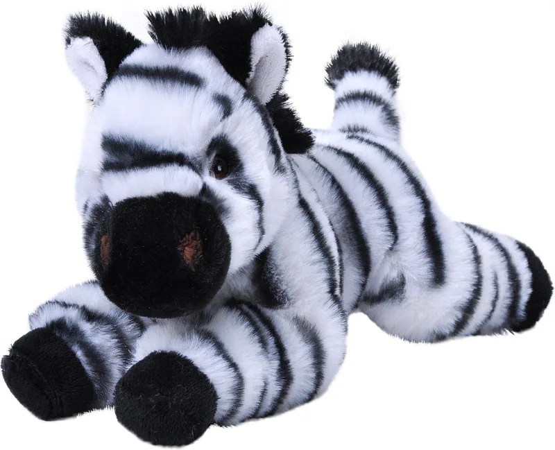 pluche knuff zebra - 25 cm - Eco-kins serie - Afrikaanse wildlife dieren de Wild Republic en Noir, Blanc – photo du produit