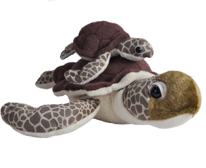 pluche knuffel dier familie zeeschildpadden - 36 cm - moeder en kind - knuffels van zeedieren von Wild Republic in Mehrfarbig – Produktfoto