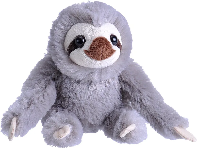 Pluche knuffel dieren Luiaard - 13 cm - Speelgoed knuffelbeesten von Wild Republic in Grau – Produktfoto