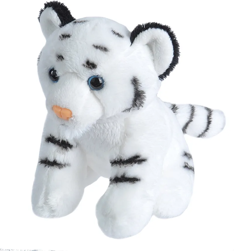 Pluche knuffel Witte Tijger - van 13 cm - Tijgers - Speelgoed knuffelbeesten van Wild Republic in Wit – productfoto