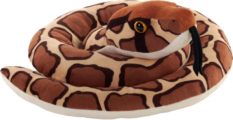 Pluche Python knuffel slang - reptielen - 91 cm - knuffeldieren van Wild Republic in Bruin – productfoto